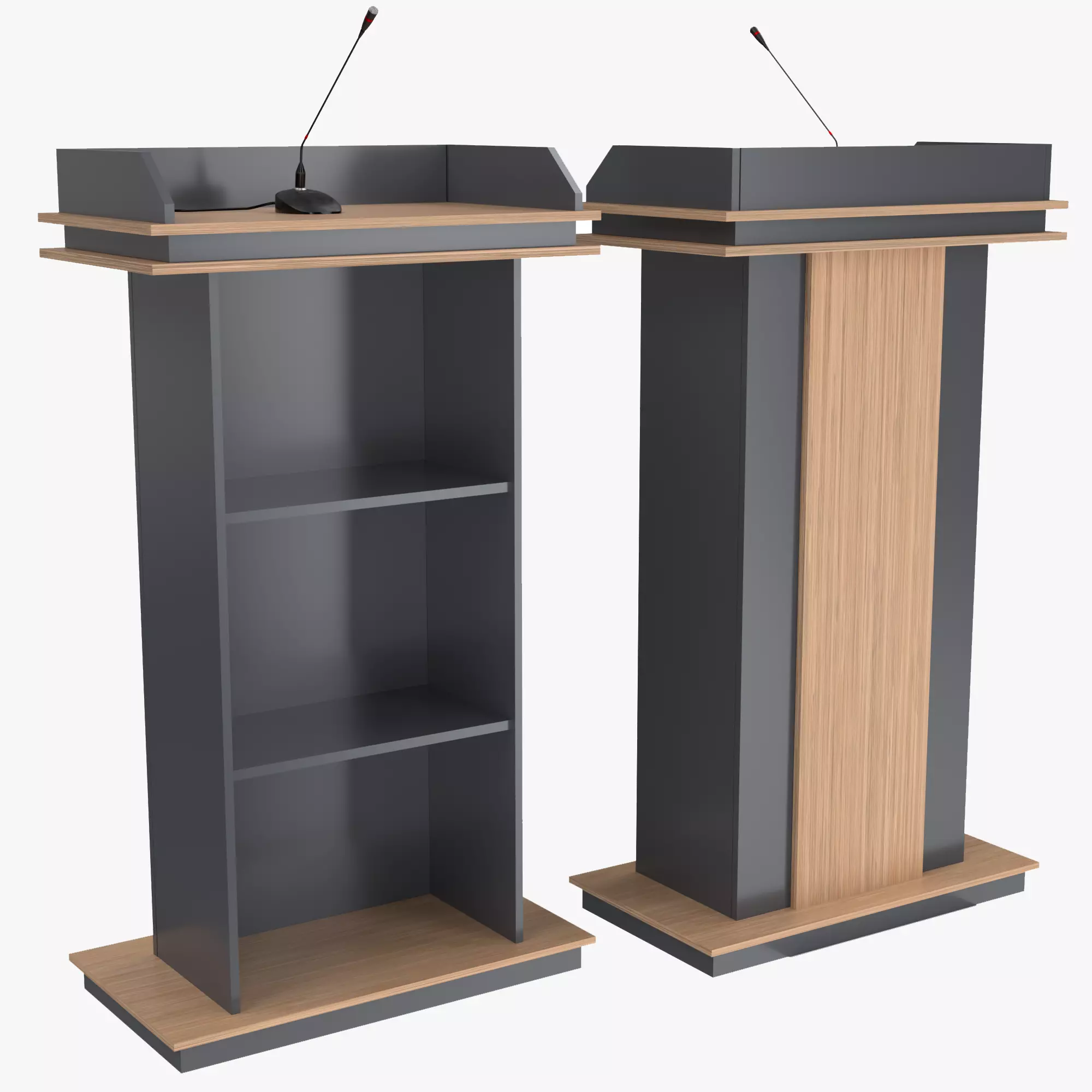 Lectern with Mic 3D model