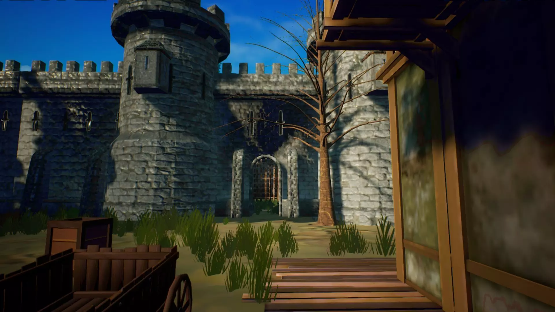Medieval Castle Walls Low-poly 3D model