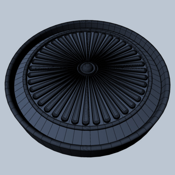 Rosette wheel 3D model_4