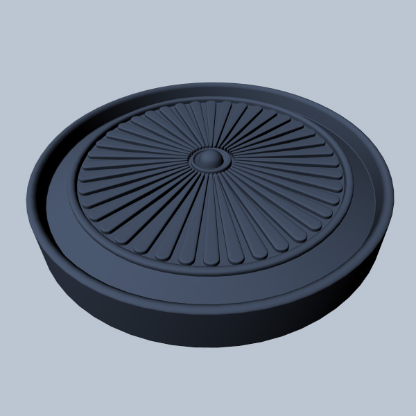 Rosette wheel 3D model_1