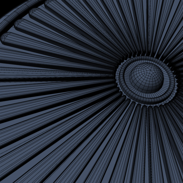 Rosette wheel 3D model_5