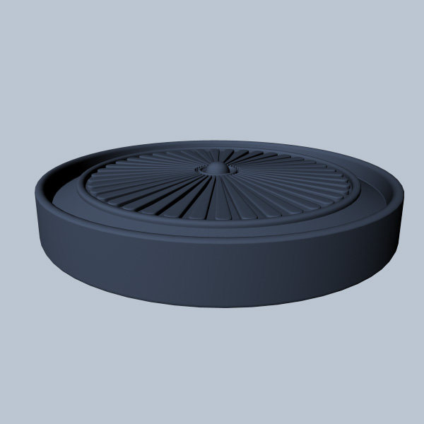 Rosette wheel 3D model_2