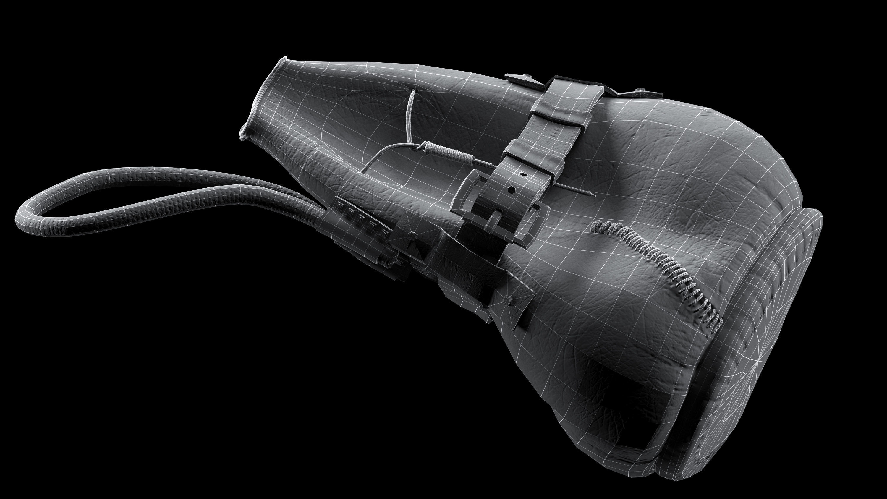 two bags Low-poly 3D model_14