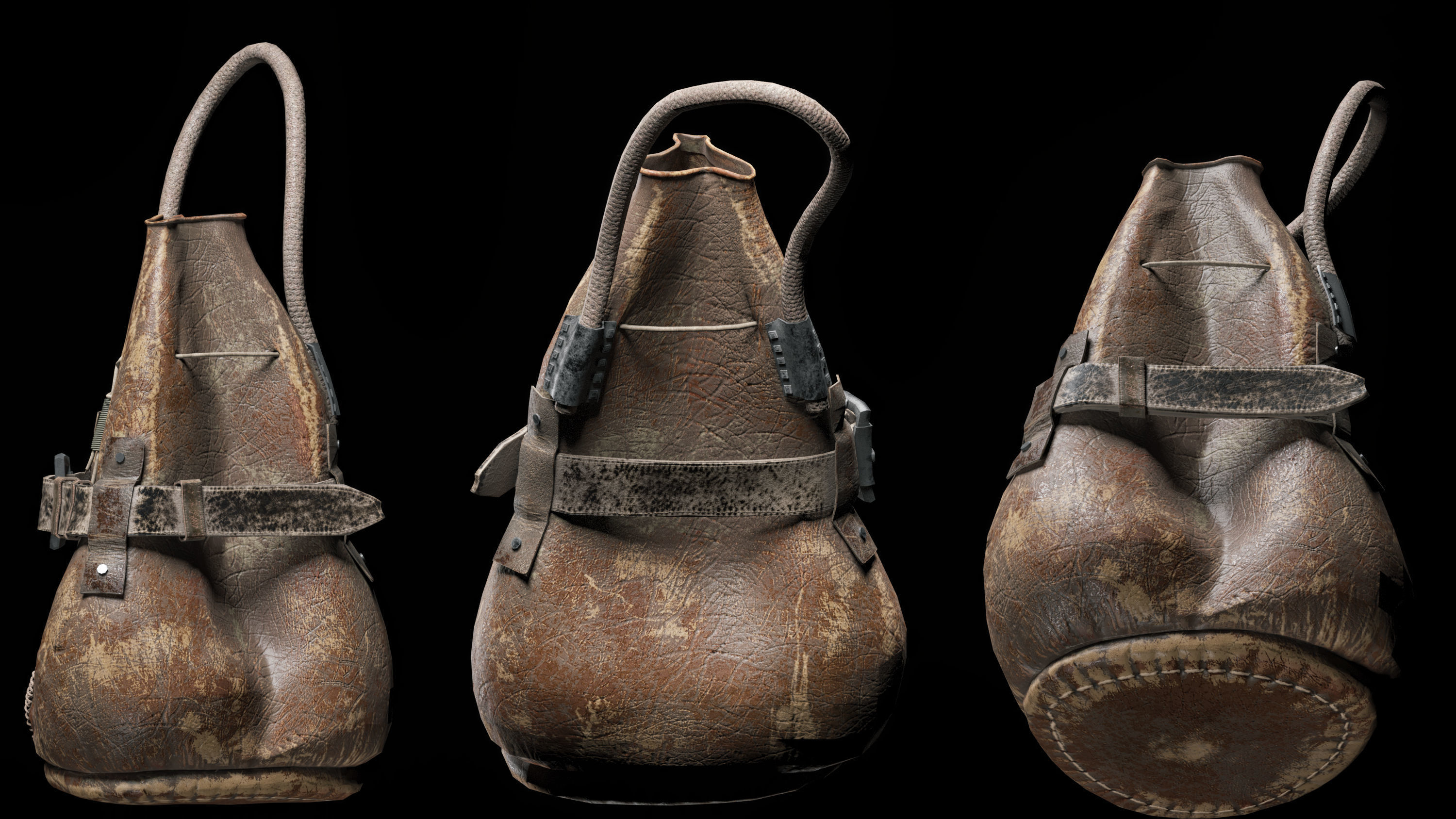 two bags Low-poly 3D model_3