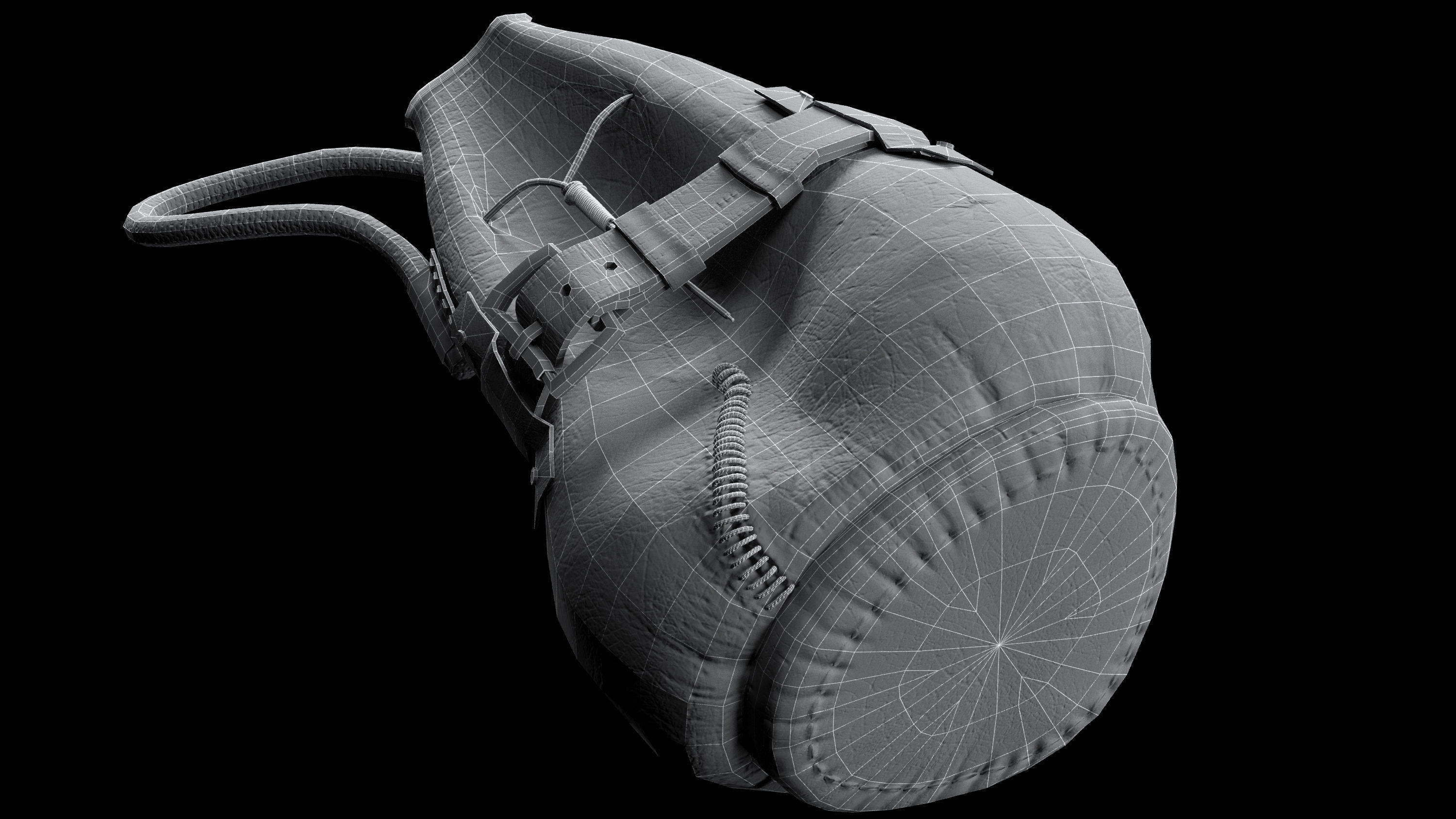 two bags Low-poly 3D model_8