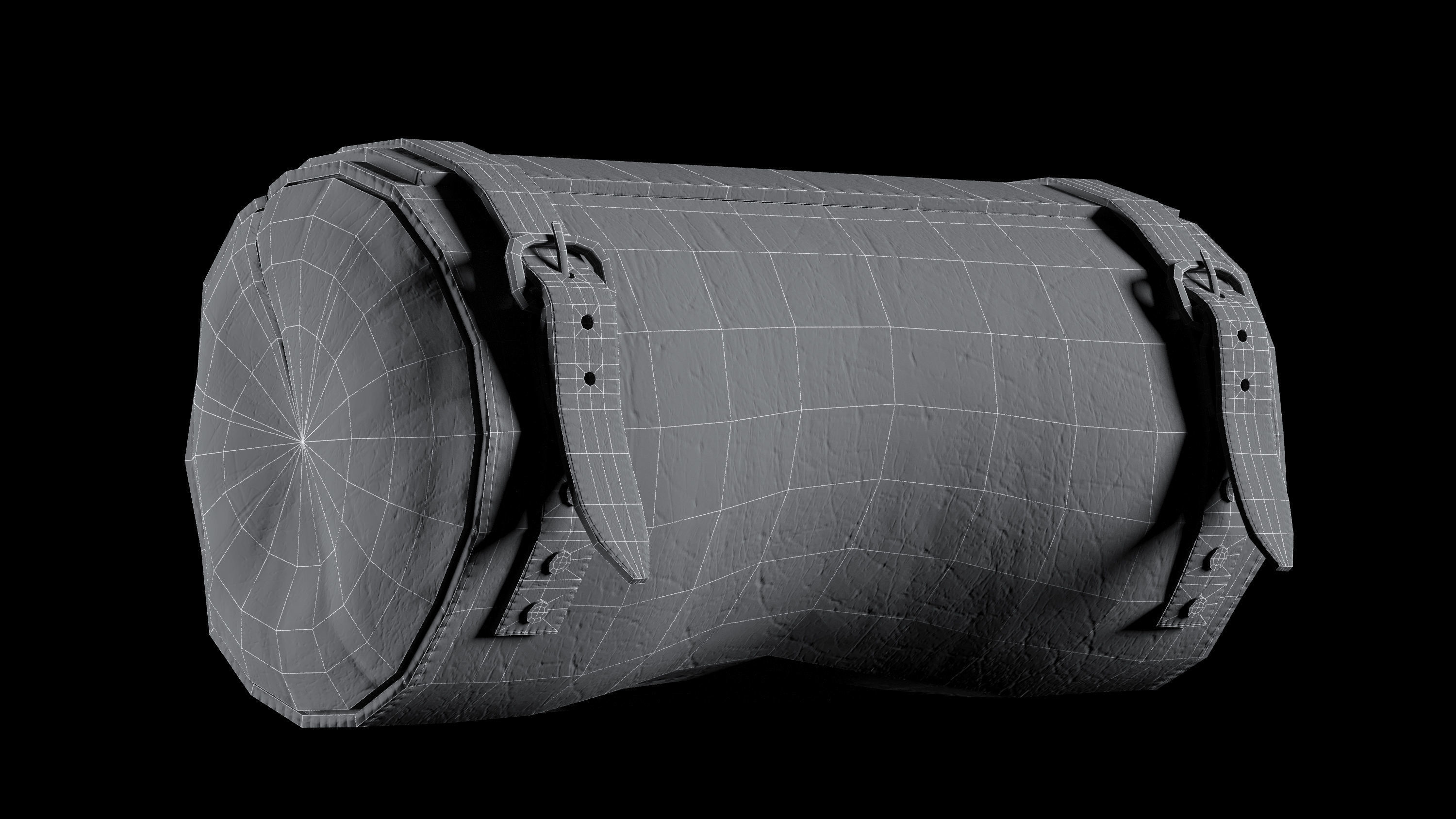 two bags Low-poly 3D model_2