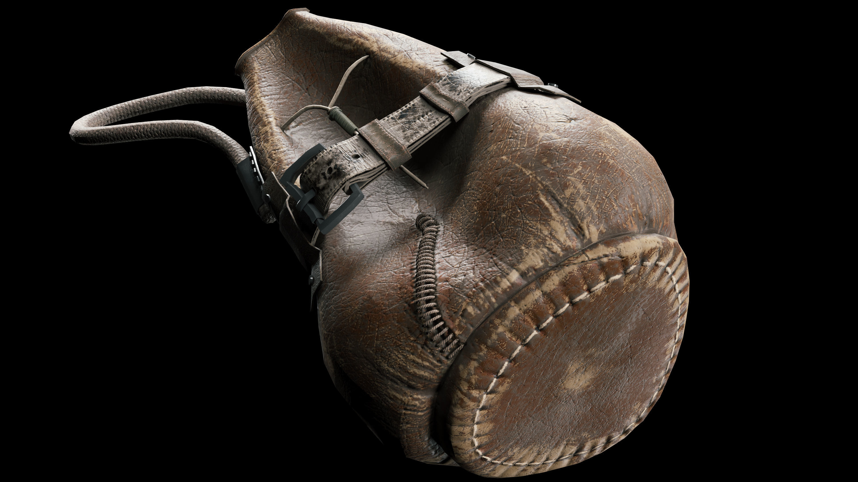 two bags Low-poly 3D model_7