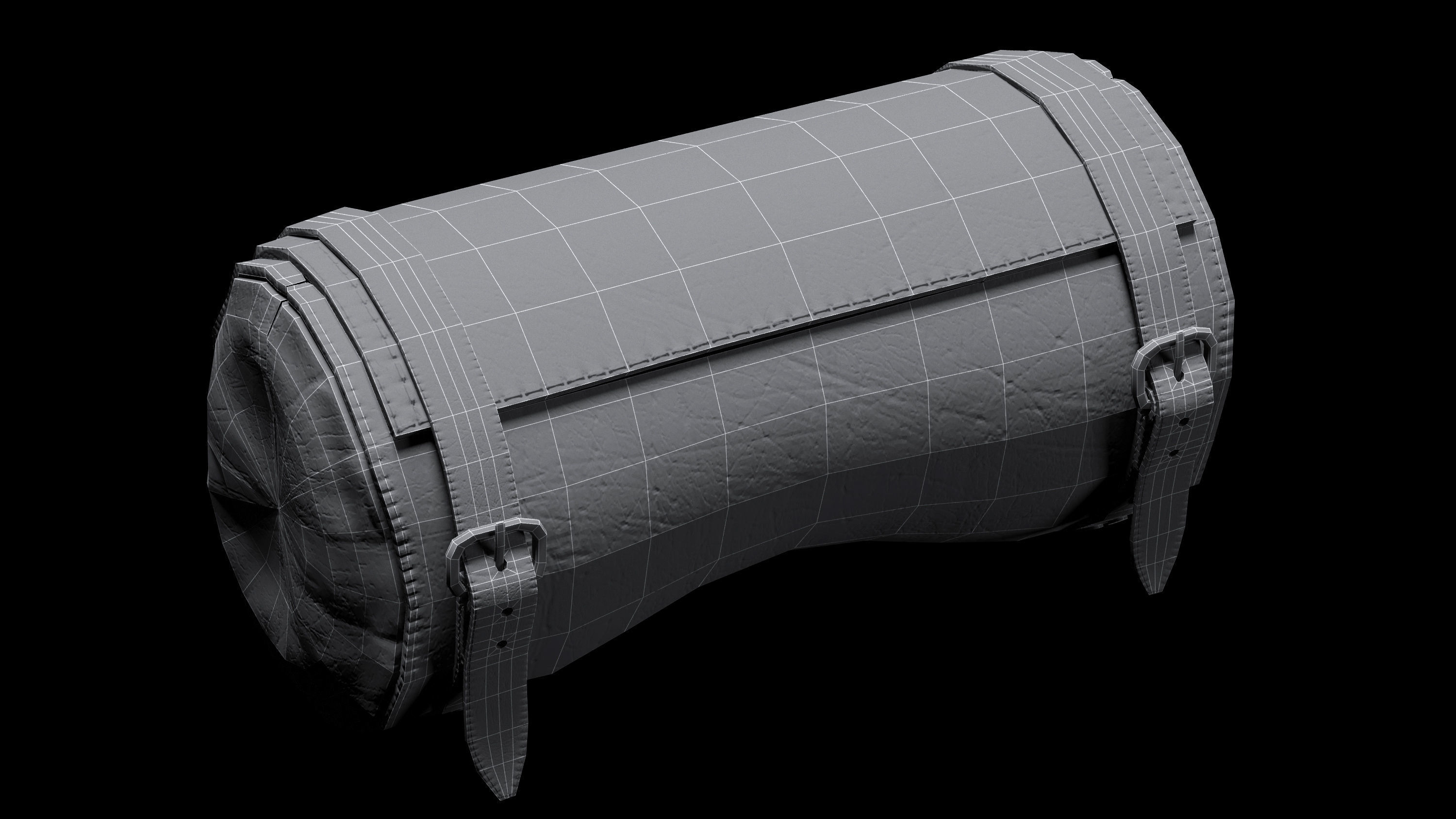 two bags Low-poly 3D model_10