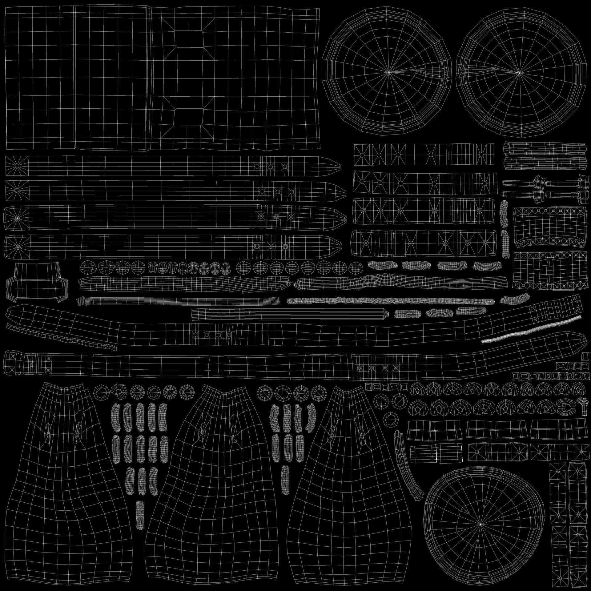 two bags Low-poly 3D model_15