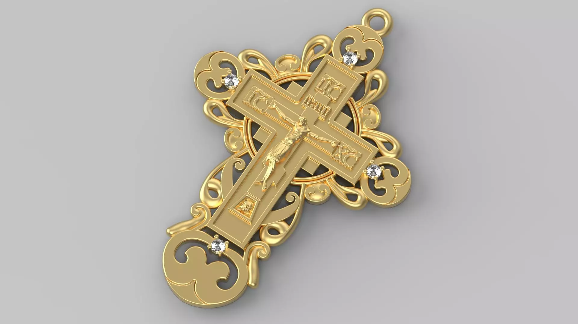 Orthodox cross God Bless You or Spasi I Sohrani 3D print model