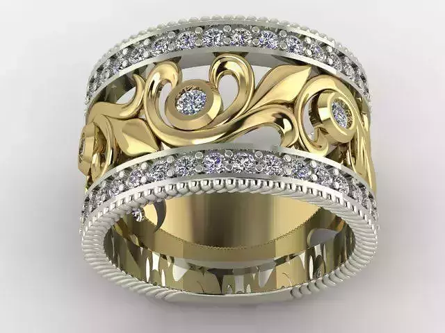 wedding ring with diamonds