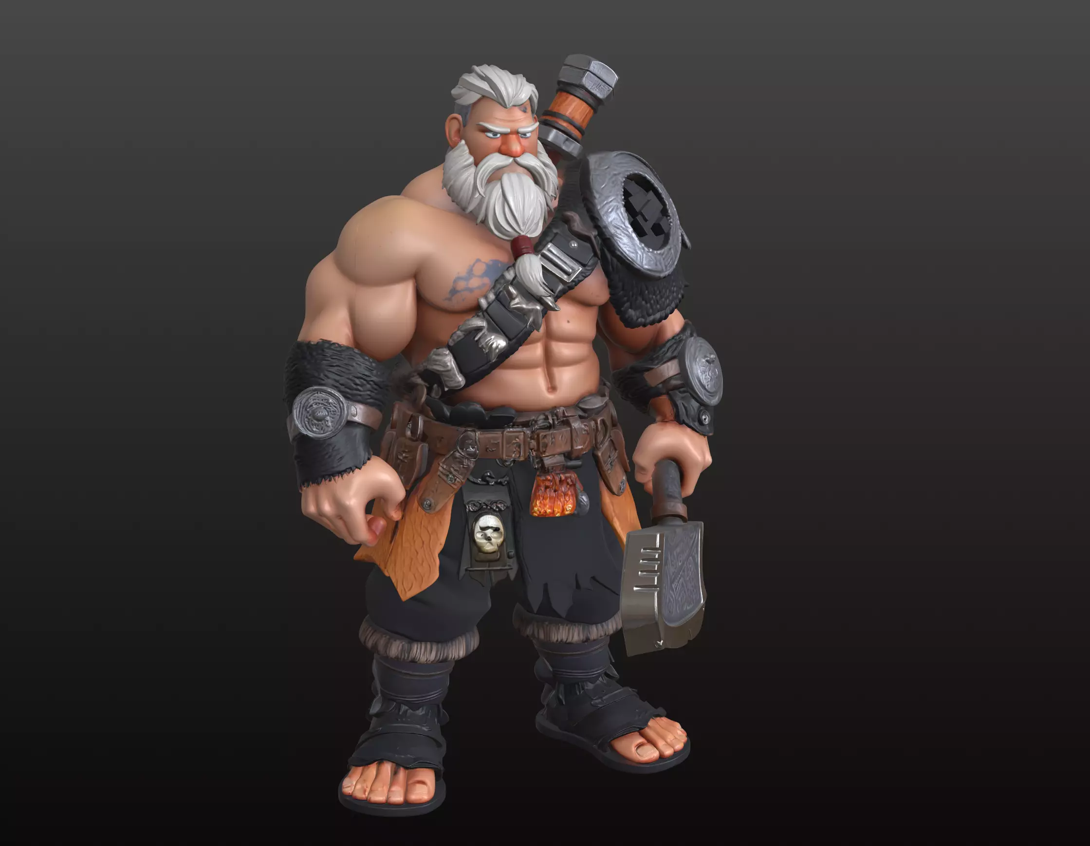 Gentle Giant Barbarian STL Protective Hero Warrior 3D Model 3D print model
