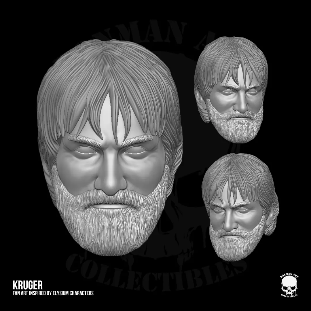Kruger Elysium Fan Art 3D printable files for action figures 3D print model