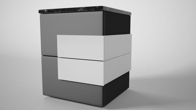 Cupboard cabinet with marble top Free 3D model