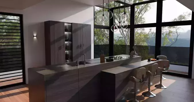 Kitchen interior 3D model 5