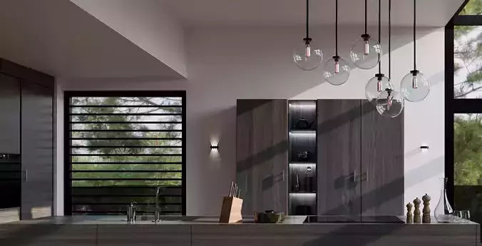 Kitchen interior 3D model 6