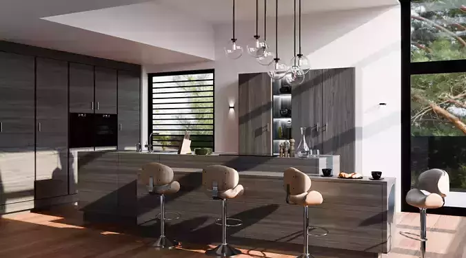 Kitchen interior 3D model 4