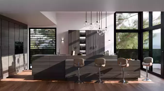 Kitchen interior 3D model 3