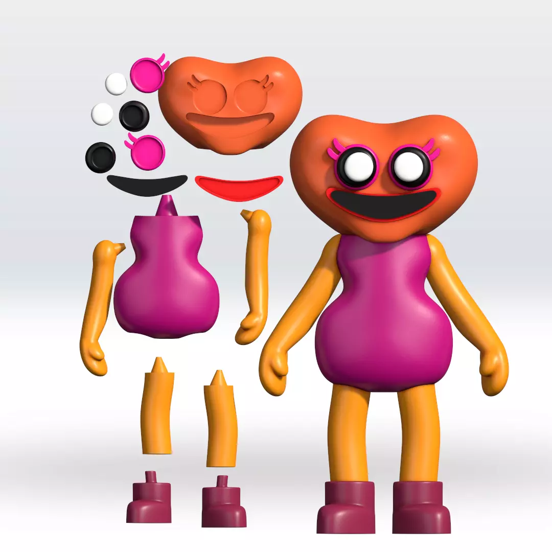 Poppy Playtime Ooey Gooey STL 3D Model Multipart Fanart 3D print model