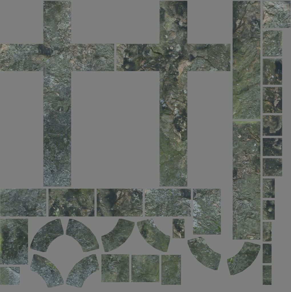 Gravestone 2 Low Poly celtic cross Low-poly 3D model_4