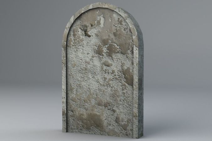 Gravestone 3 Low Poly tombstone Low-poly 3D model