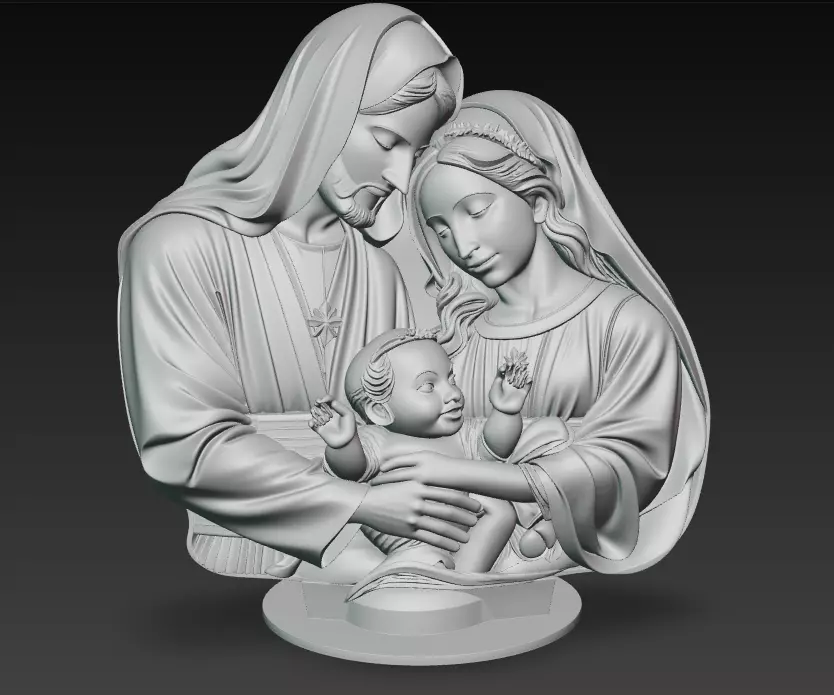 Navidad San Jose Virgen Maria y Nino Jesus-PJH3D 3D print model