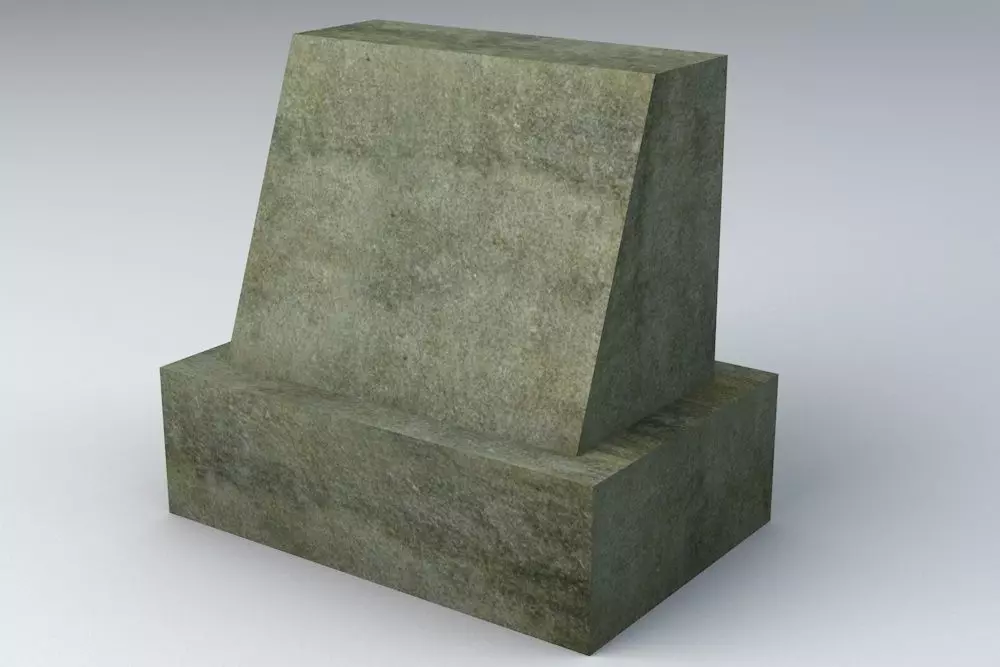 Gravestone 5 Low Poly Low-poly 3D model_0