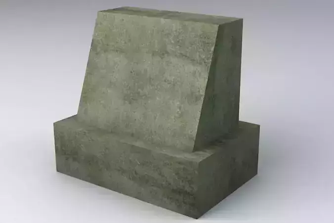 Gravestone 5 Low Poly