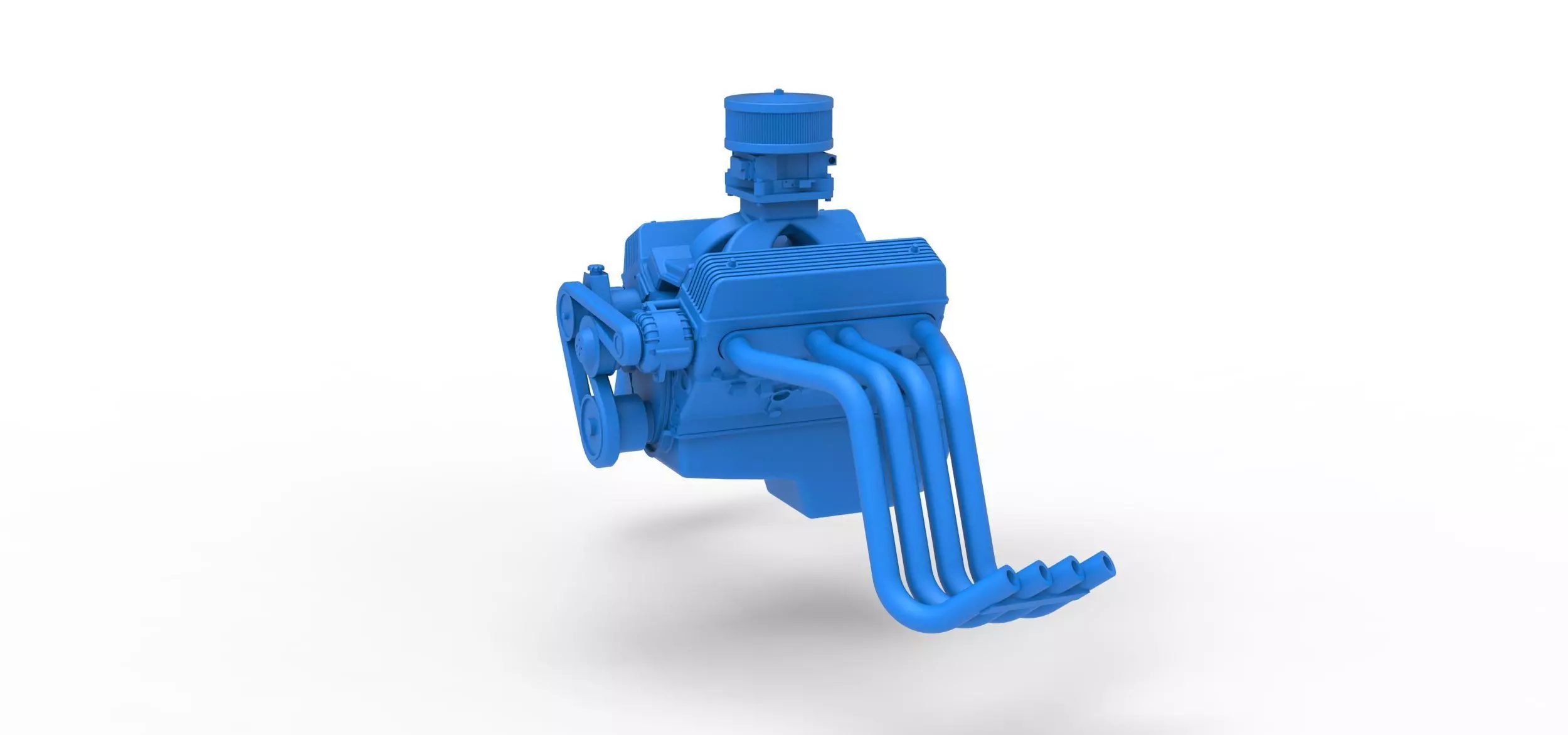 Engine V8 for vintage dragster Version 9 Scale 1 to 25 3D print model
