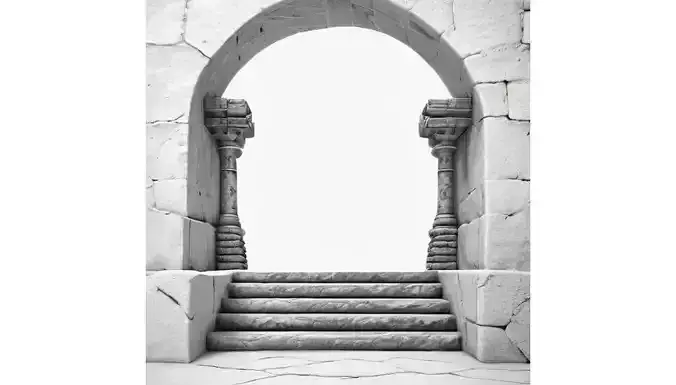 Fantasy Dungeon Stone Staircase for 3D print 3D model