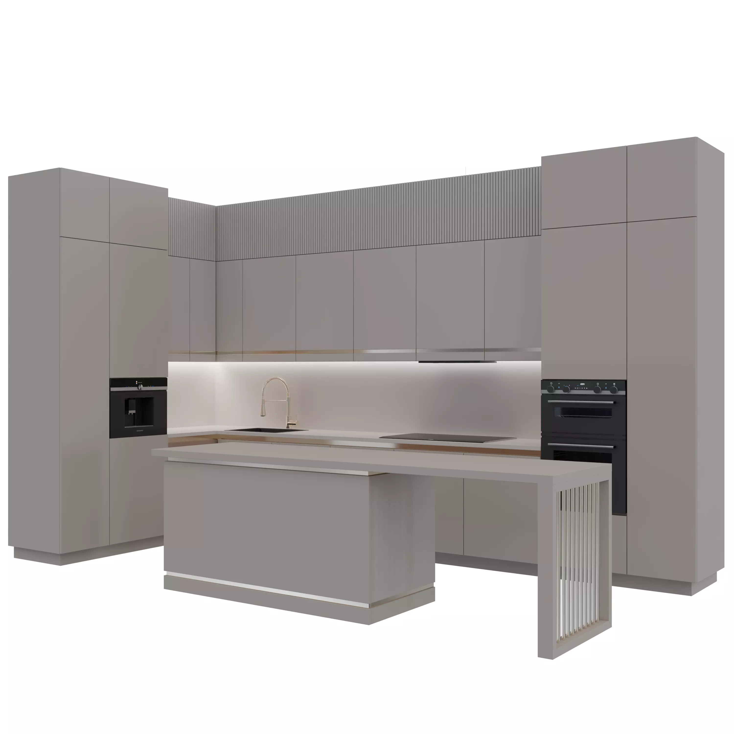 Kitchen modern-01 Free 3D model