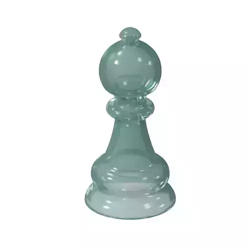 Transparent Chess Bishop Piece