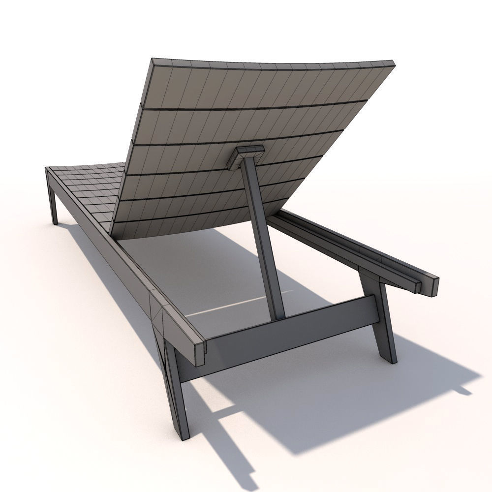 Sun Lounger - Flatwood 3D model_5