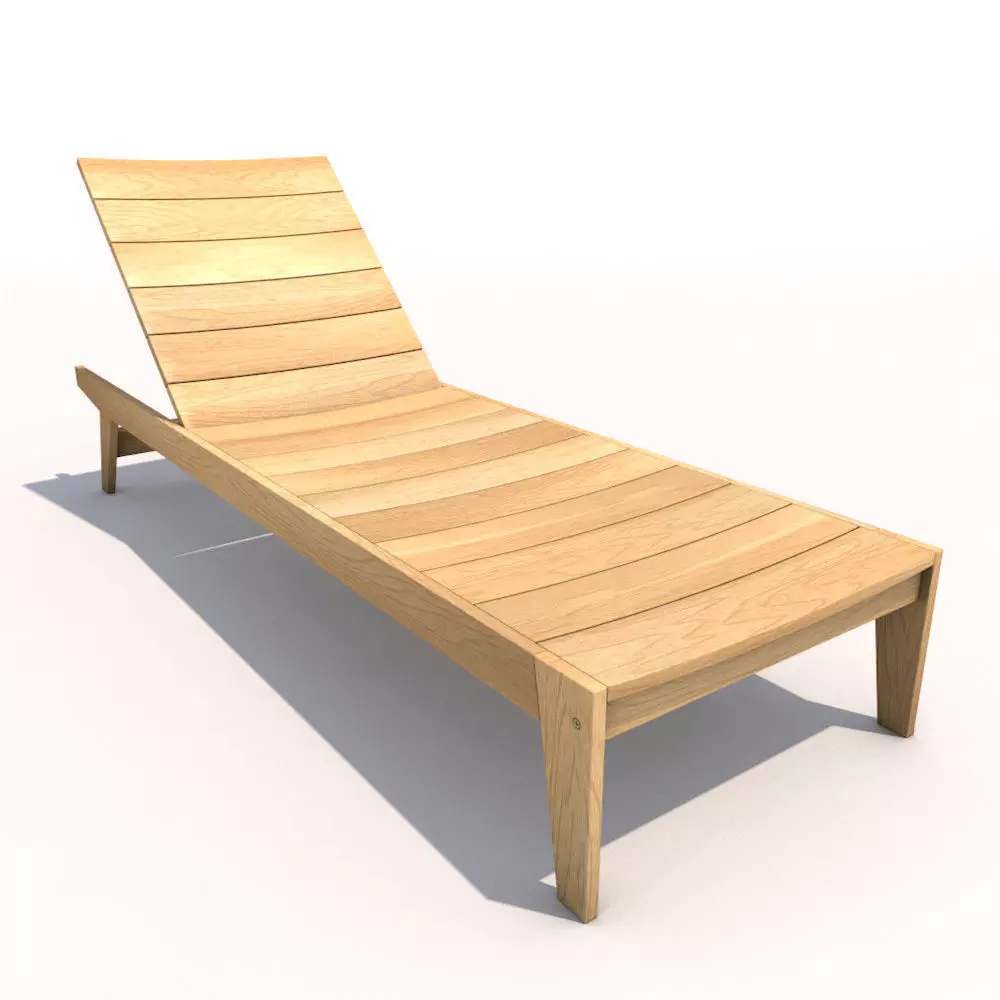 Sun Lounger - Flatwood 3D model_0