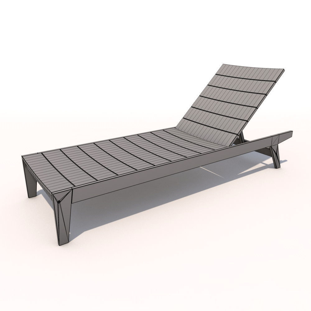 Sun Lounger - Flatwood 3D model_4
