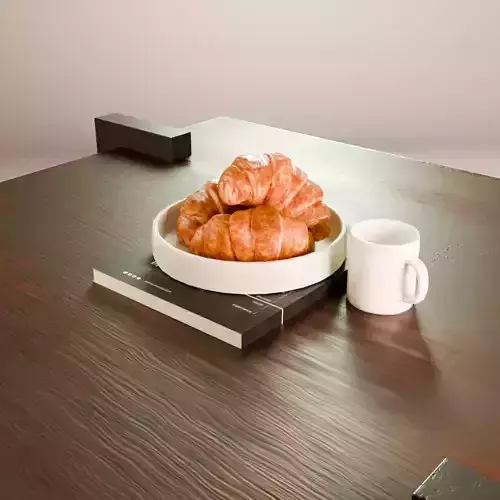 Croissant 3D model 6