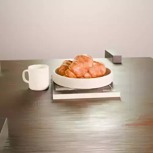 Croissant 3D model 2