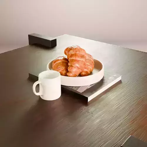 Croissant 3D model 4