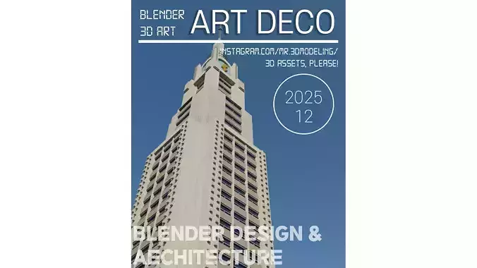 Art Deco Style Skyscraper 3D model