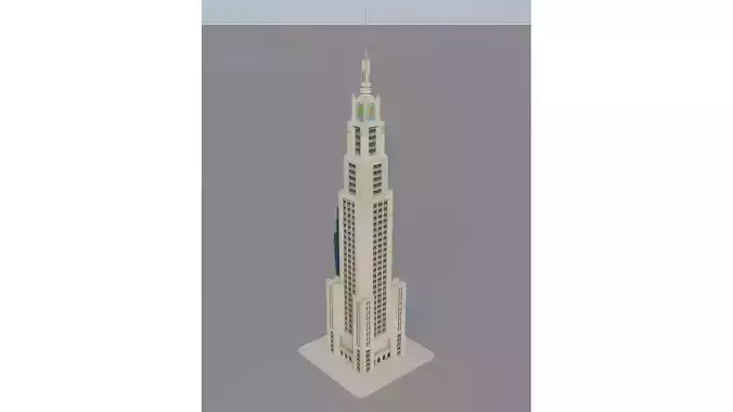 Art Deco Style Skyscraper 3D model 5