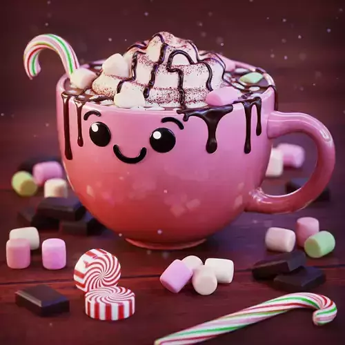 Cozy Winter Cocoa 3D model 3