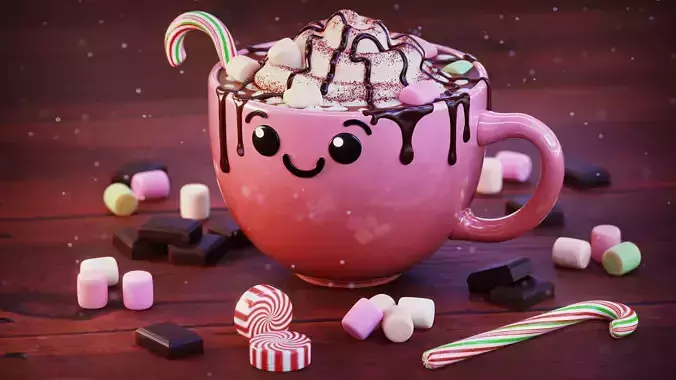 Cozy Winter Cocoa 3D model