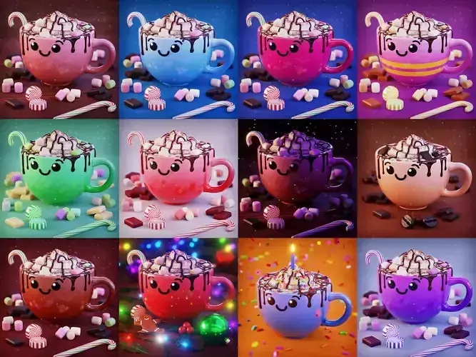 Cozy Winter Cocoa 3D model 2