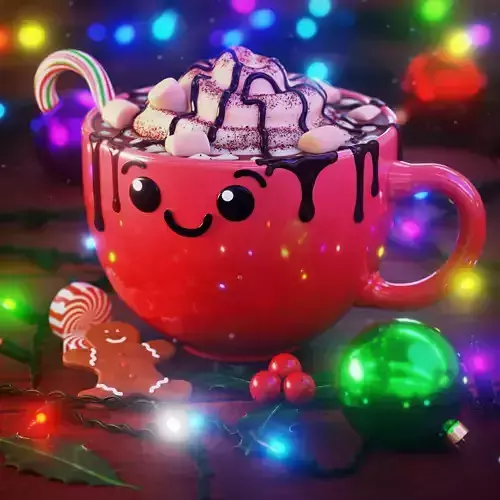 Cozy Winter Cocoa 3D model 5
