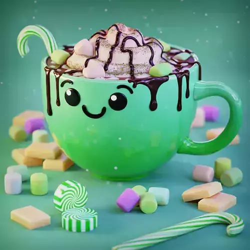 Cozy Winter Cocoa 3D model 7