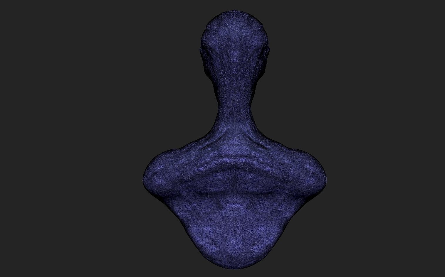 Alien human head 3D model_9