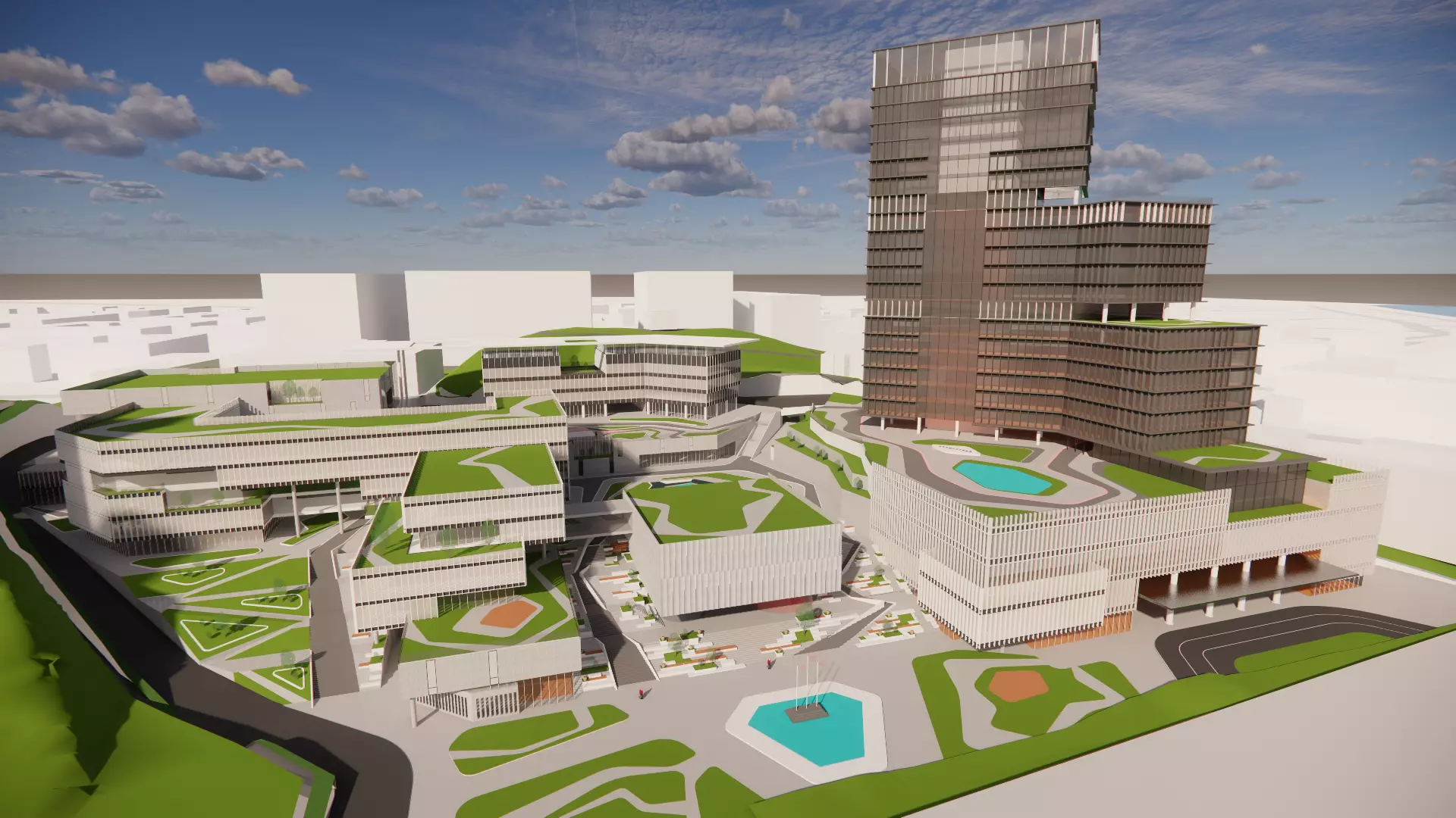 Modern City Block -A10 3D model