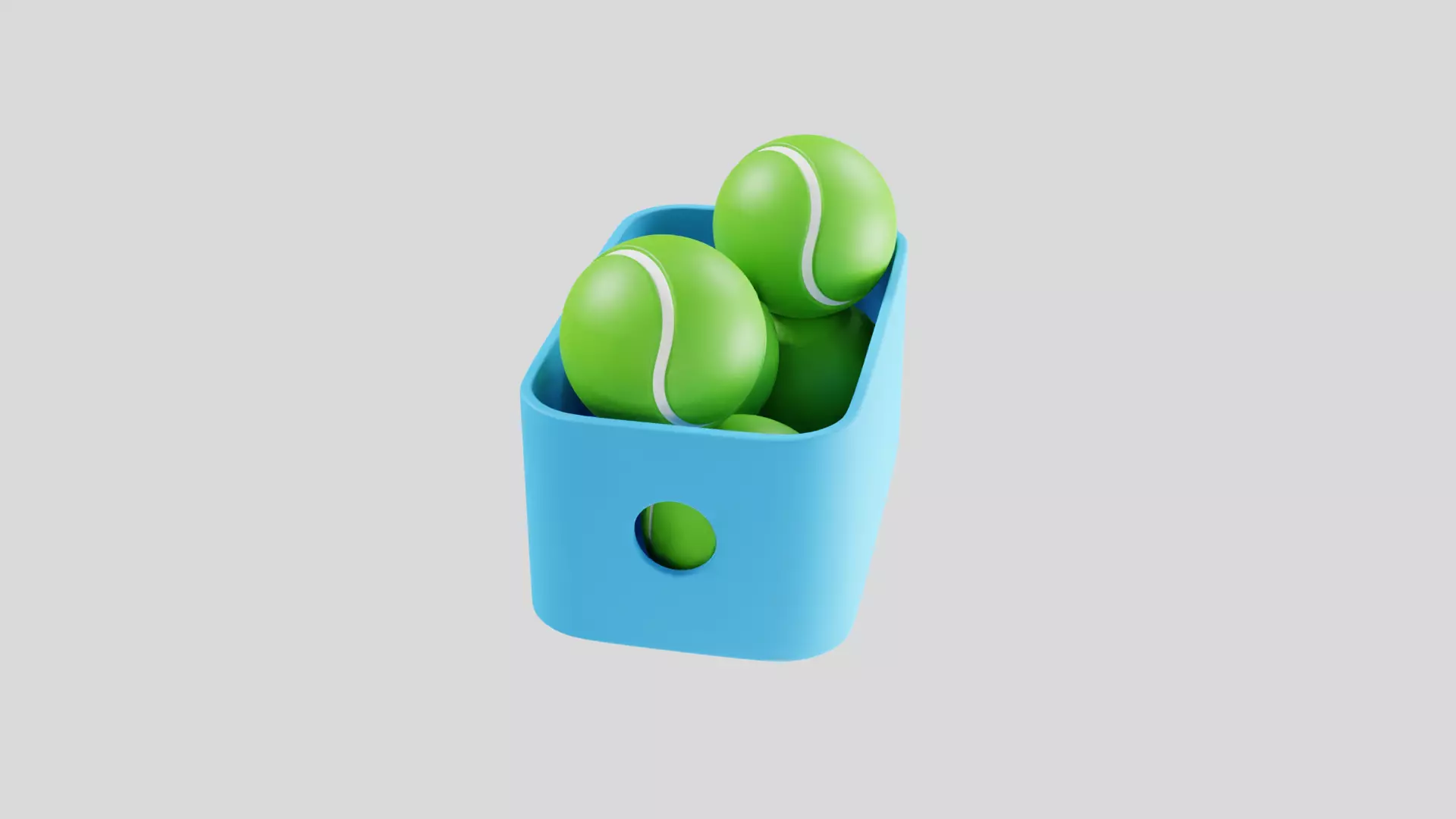 Tennis Ball Storage Box 3D model
