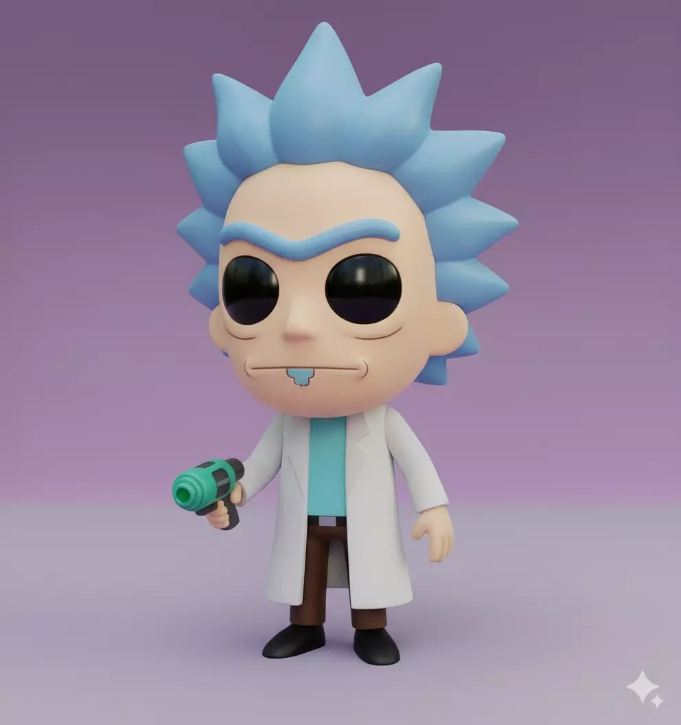 Rick Sanchez Kawaii Chibi Collectible 3D Figure 3D print model