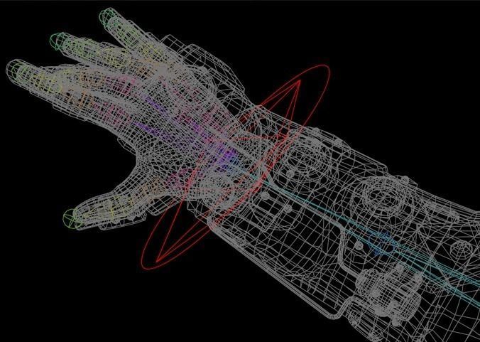 steampunk glove Low-poly 3D model_4